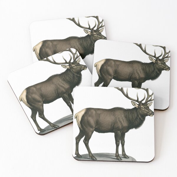 Item preview, Vintage Naturalist Roosevelt Elk - Antique Winter Wildlife Print designed and sold by Catch333.