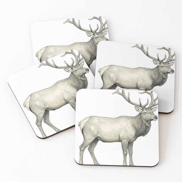Item preview, Vintage Naturalist Tule Elk - Antique Winter Wildlife Art designed and sold by Catch333.