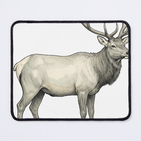 Item preview, Vintage Naturalist Tule Elk - Antique Winter Wildlife Art designed and sold by Catch333.