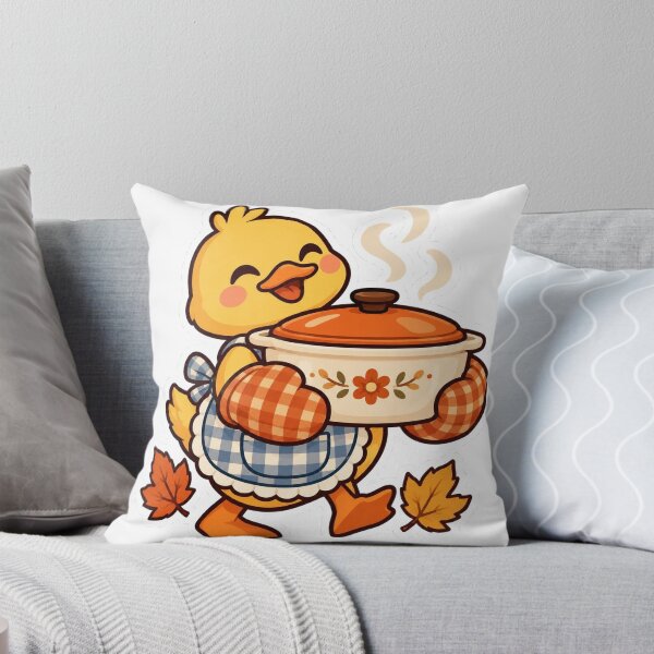 Item preview, Duck Carrying Casserole Dish Funny Thanksgiving Host Gift Sticker designed and sold by SaeedArtStudio.