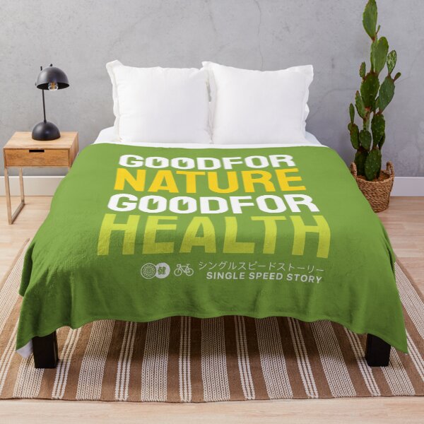 Item preview, Good for Nature Good For Health cycling wisdom in green background designed and sold by arsansp.