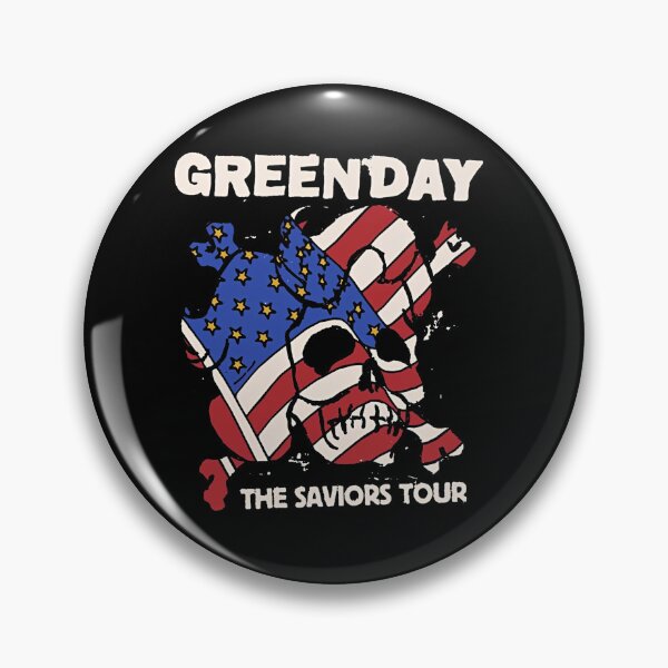 Item preview, Green Day The Saviors Tour American Flag Skull designed and sold by Bindamasc.