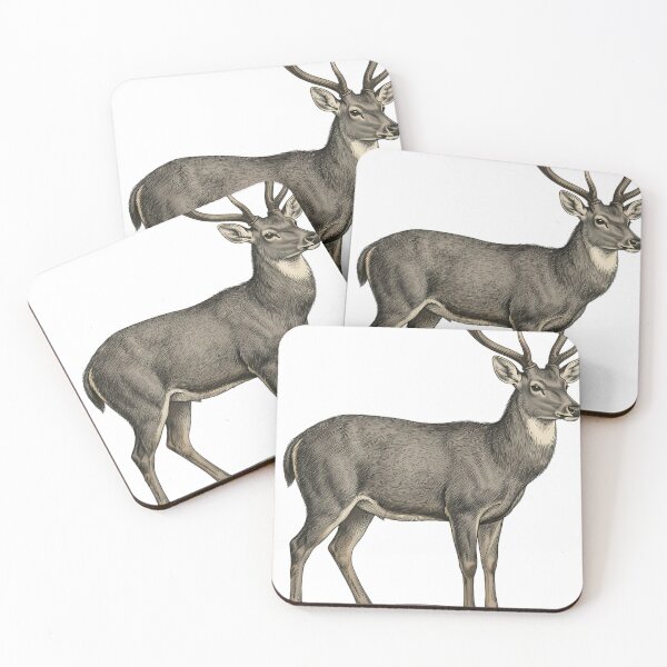 Item preview, Vintage Naturalist Rusa Deer - Antique Winter Deer Art designed and sold by Catch333.