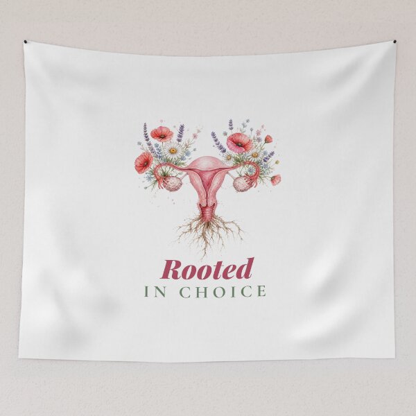 Item preview, Rooted in Choice Watercolor Floral Uterus Pro Choice designed and sold by myriamec.