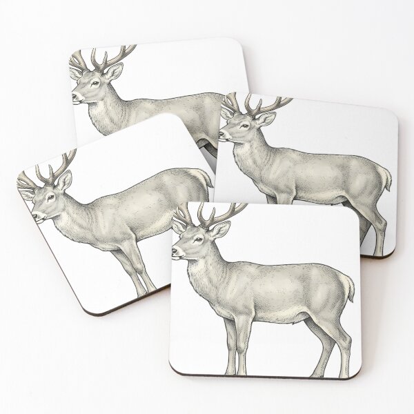 Item preview, Vintage Naturalist White Lipped Deer - Antique Winter Deer Print designed and sold by Catch333.