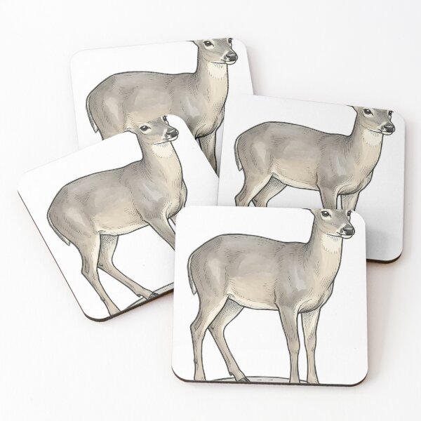 Item preview, Vintage Naturalist Key Deer - Antique Winter Deer Art designed and sold by Catch333.