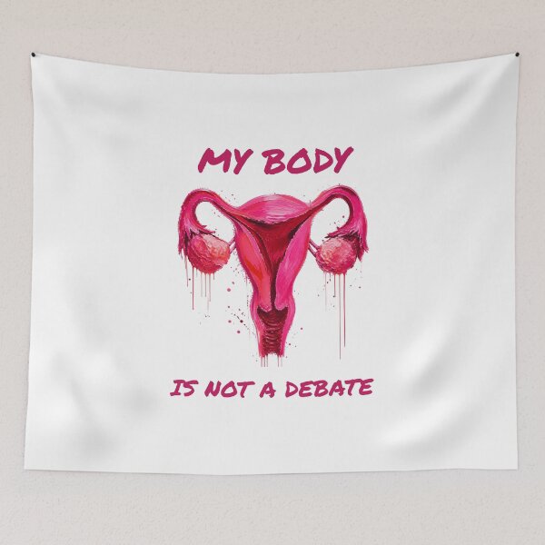 Item preview, My Body Is Not a Debate Painted Uterus designed and sold by myriamec.