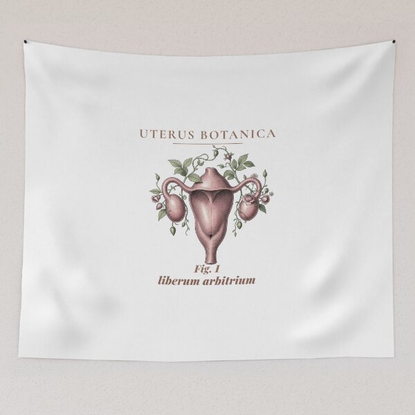 Item preview, Uterus Botanica Vintage Botanical Anatomy Plate designed and sold by myriamec.
