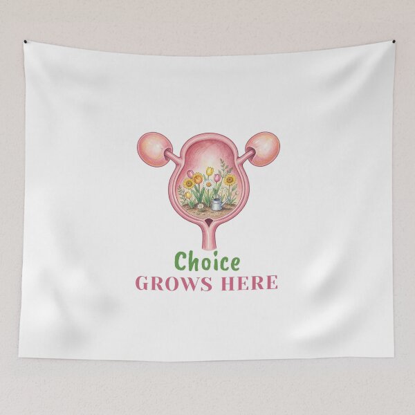Item preview, Choice Grows Here Garden Uterus Pro Choice designed and sold by myriamec.