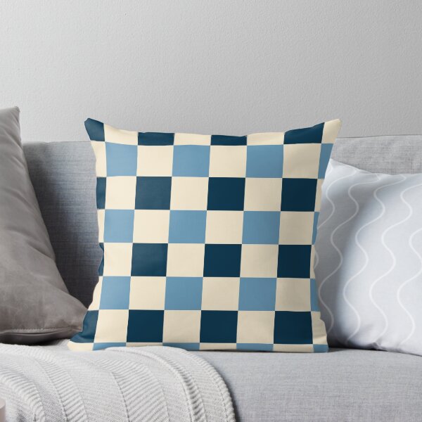 Item preview, Deep blue - Blue blood - Cream - Checkered Pattern vintage style Plaid medium designed and sold by DColourMuse.