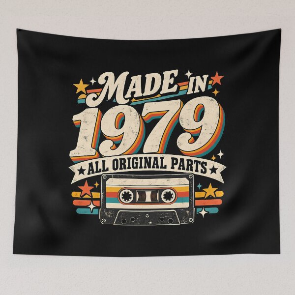 Item preview, Made In 1979 All Original Parts Funny Retro Cassette Tape Birthday Vintage designed and sold by Photo-Sphere101.