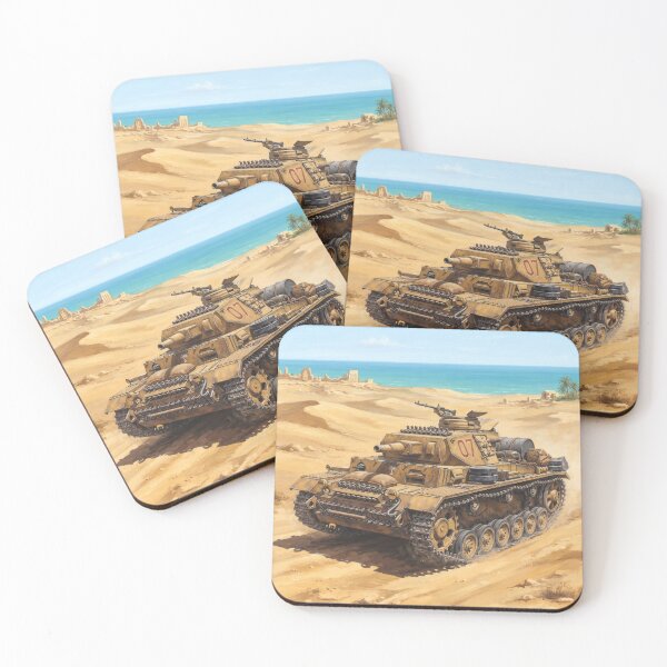 Item preview, Panzer III Tank in the North Africa - WW2 Military Art designed and sold by Yaremchuk.