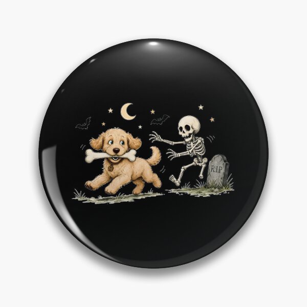 Item preview, Spooky Dog Bone Chase Halloween Art designed and sold by GiaoCalonas.