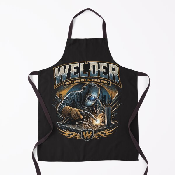 Item preview, Vintage Welder Built With Fire Backed By Skill designed and sold by AdicretorDesign.