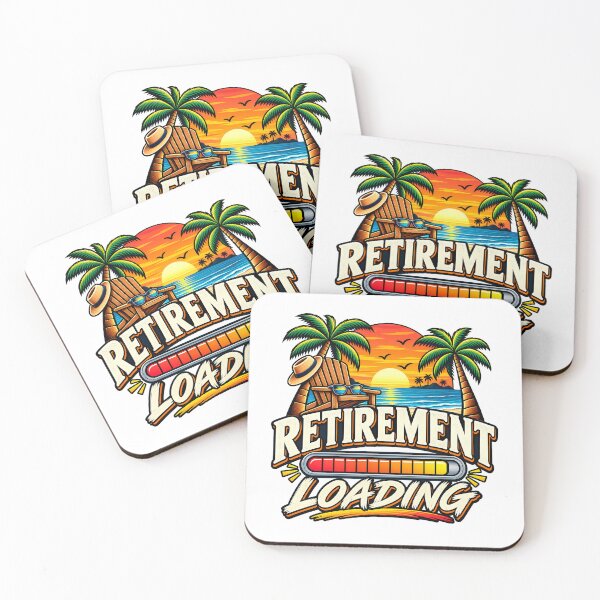 Item preview, Retirement Loading Funny Beach Sunset Palm Tree Vacation Vintage    designed and sold by Photo-Sphere101.
