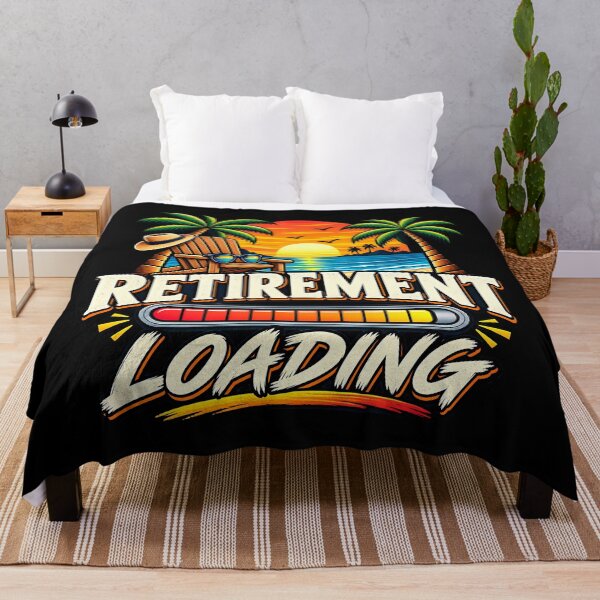 Item preview, Retirement Loading Funny Beach Sunset Palm Tree Vacation Vintage designed and sold by Photo-Sphere101.