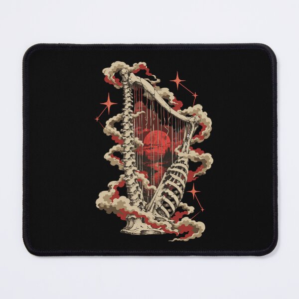 Item preview, Skeleton Harp Underworld Sunset - Gothic Art designed and sold by Allohar.