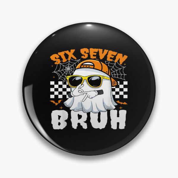 Item preview, Ghost SIX SEVEN BRUH Halloween Drip Orange Hat designed and sold by GiaoCalonas.