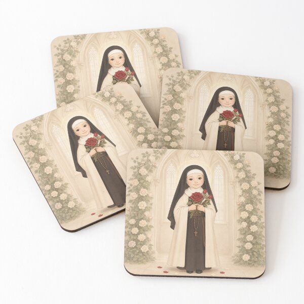 Item preview, Saint Therese of Lisieux Catholic Little Flower Kawaii designed and sold by I Say Heaven.