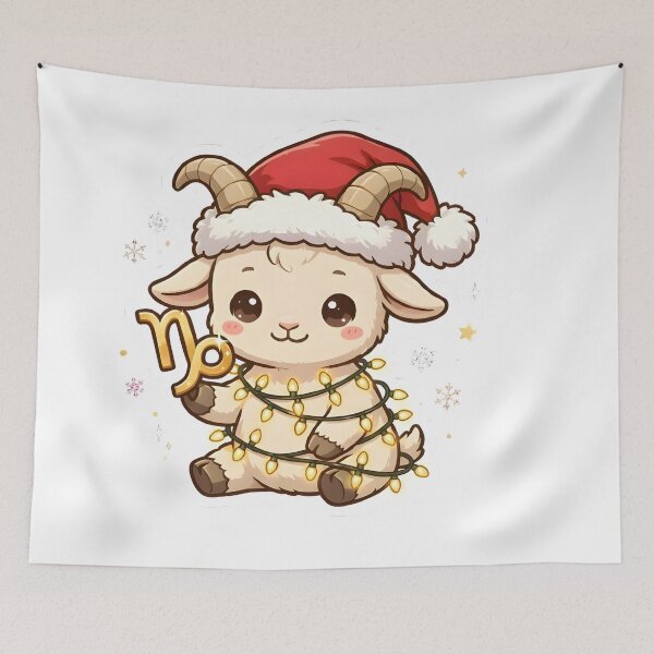 Item preview, Cute Baby Goat Capricorn Christmas Lights designed and sold by Zodiac Celestial Art.