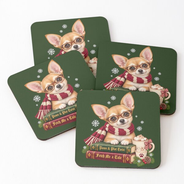 Item preview, Cozy Winter Chihuahua Dog Mom Book Lover designed and sold by Cute & Sassy Custom Gifting Boutiques.