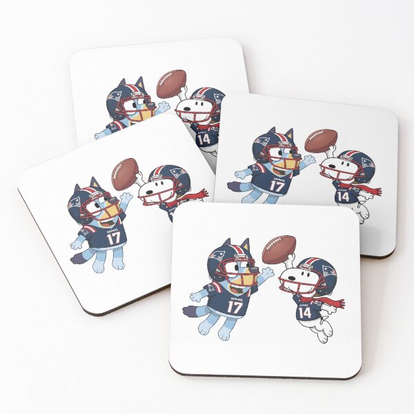Item preview, Bluey And Snoopy New England Patriots Football Catch Game Day designed and sold by DamianRoy88.