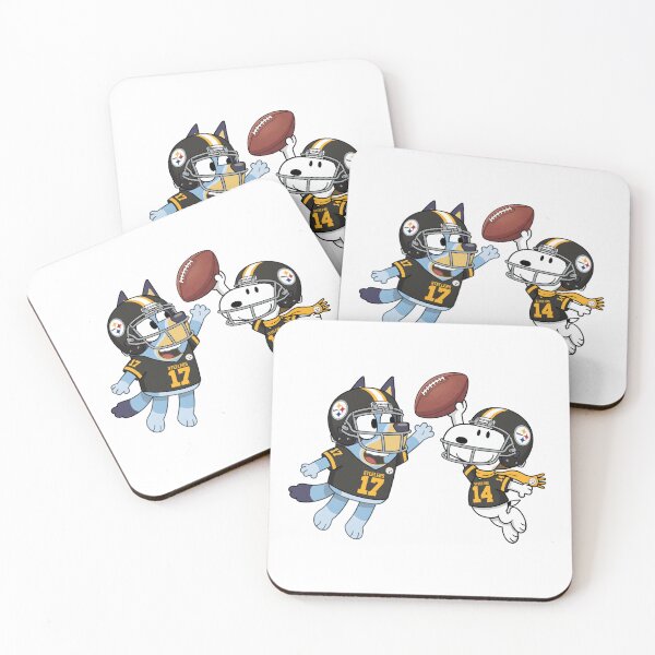 Item preview, Bluey And Snoopy Pittsburgh Steelers Football Catch Game Day designed and sold by DamianRoy88.