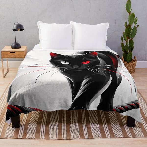 Item preview, Halloween Black Cat with Red and White Eyes designed and sold by Vintage Poster Gallery.