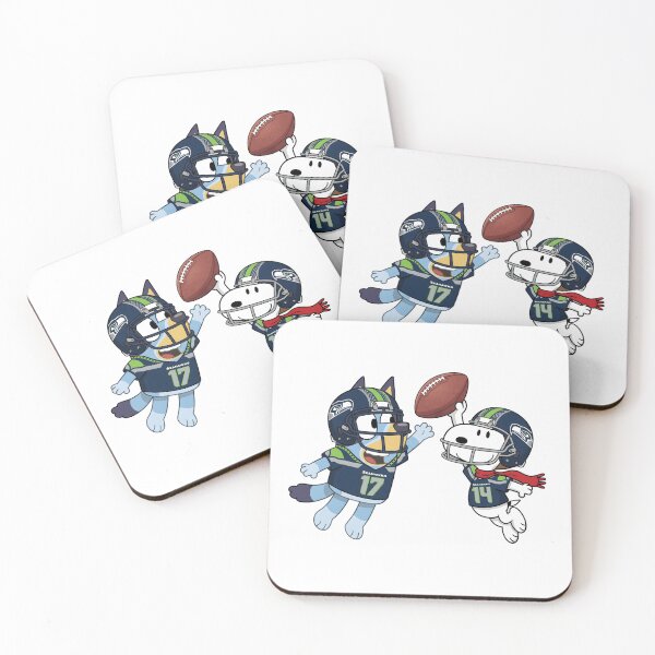 Item preview, Bluey And Snoopy Seattle Seahawks Football Catch Game Day designed and sold by DamianRoy88.