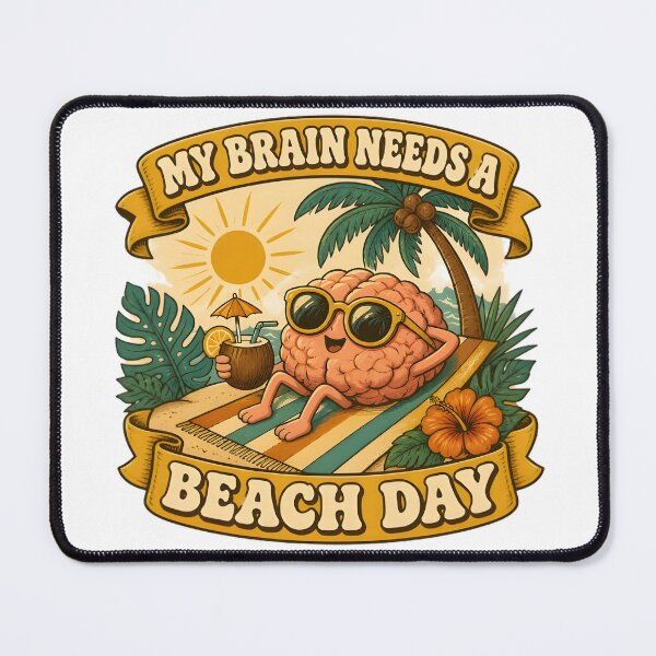 Item preview, Retro Brain Relaxing Under a Palm Tree designed and sold by Artisan-Vault.