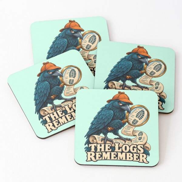 Item preview, The Logs Remember – Raven Digital Forensics Detective designed and sold by Ink and Wink.