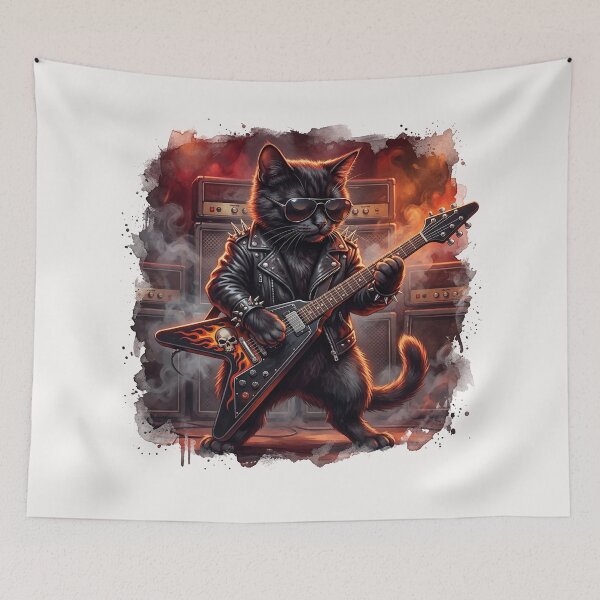 Item preview, Heavy Metal Cat Flying V Guitar designed and sold by Glamalt.