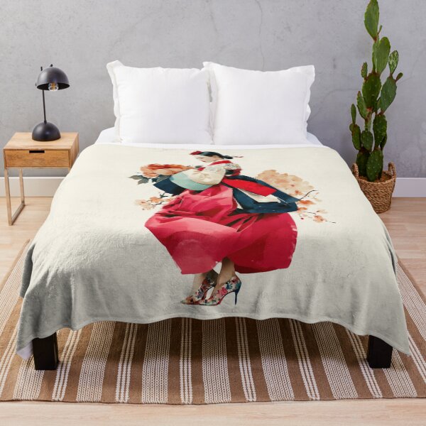 Item preview, Elegant Korean Hanbok Woman with Floral Blooms designed and sold by colorful-white.