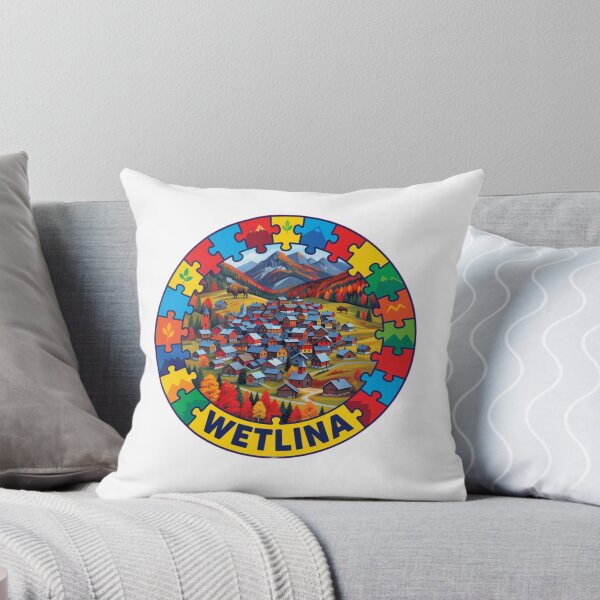 Item preview, Wetlina Poland Bieszczady Mountain Village Bison Autumn Puzzle Art Sticker designed and sold by Imaginarium of Chaos falcon88 .