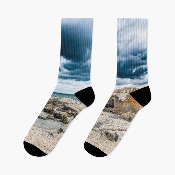 Item preview, Weathered Ocean Boulders and Sandy Shoreline designed and sold by Coastal Wearable Art & Home Decor.