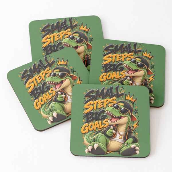 Item preview, Small Steps Big Goals – 3D Cool Dinosaur Streetwear Art designed and sold by Zaim4Fashion.