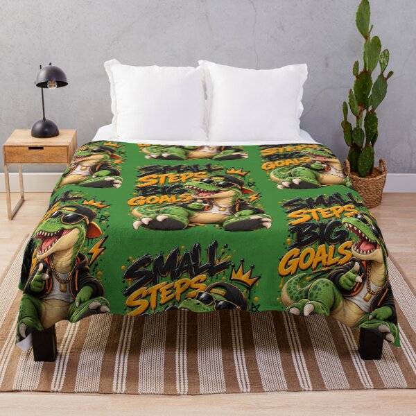 Item preview, Small Steps Big Goals – 3D Cool Dinosaur Streetwear Art designed and sold by Zaim4Fashion.