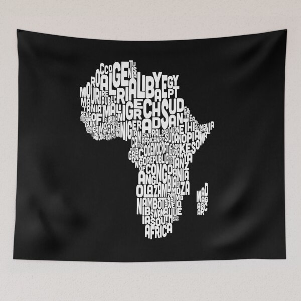 Item preview, Map of Africa Map Text Art designed and sold by ArtPrints.