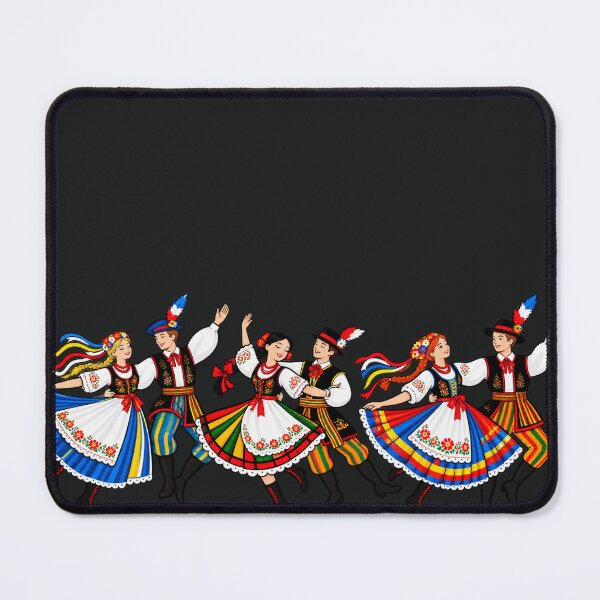 Item preview, Traditional Polish Folk Dancers Colorful Folklore Art designed and sold by Cleora Art .
