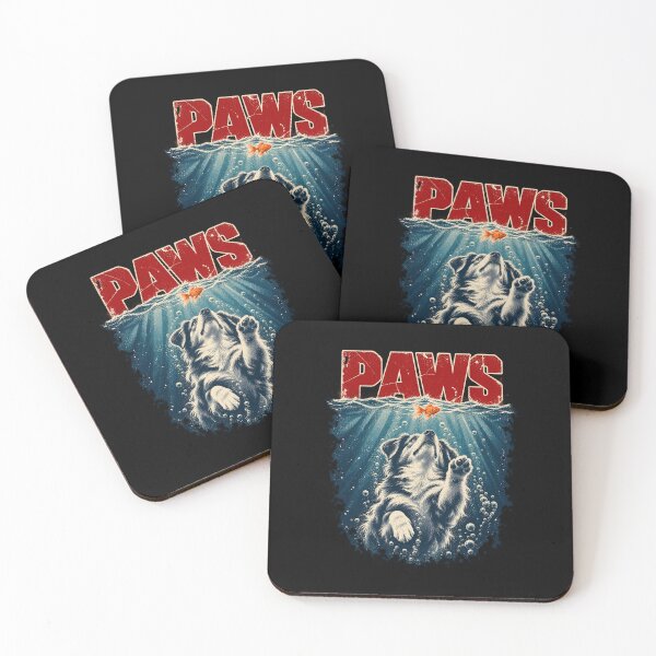 Item preview, Australian Shepherd PAWS Funny Shark Movie Parody designed and sold by clickmostro.
