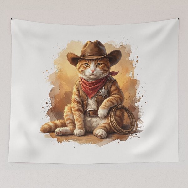 Item preview, Cowboy Cat Sheriff Hat designed and sold by Glamalt.