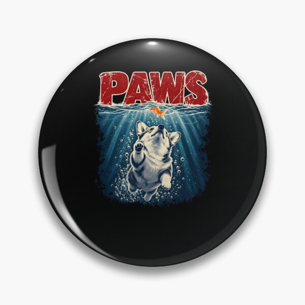 Item preview, Pembroke Welsh Corgi PAWS Funny Shark Movie Parody designed and sold by clickmostro.