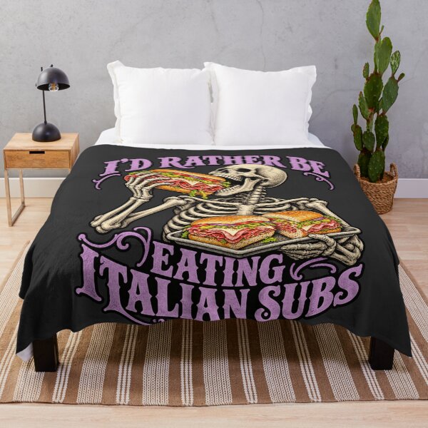 Item preview, Italian Subs Skeleton Gothic Vintage Sandwich Art Lavender Lettering designed and sold by AmiGraph.