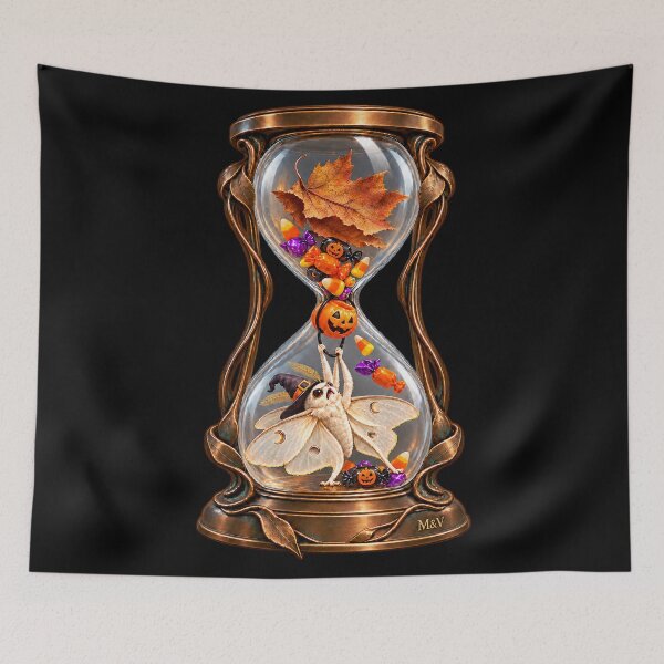Item preview, Whimsical Halloween Hourglass with Ghost designed and sold by Qenlo.