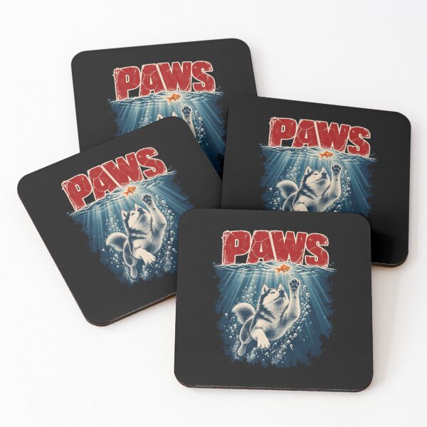 Item preview, Siberian Husky PAWS Funny Shark Movie Parody designed and sold by clickmostro.