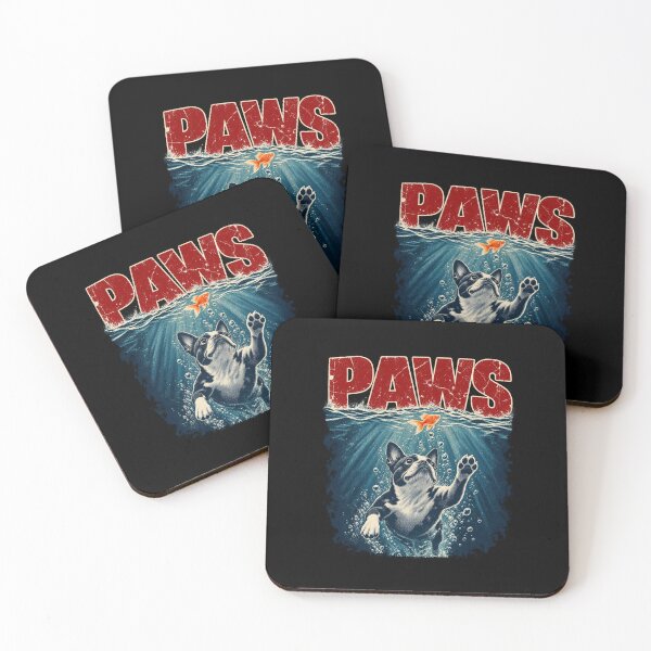 Item preview, Boston Terrier PAWS Funny Shark Movie Parody designed and sold by clickmostro.