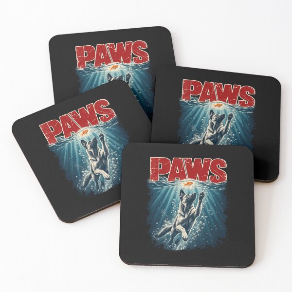 Item preview, Belgian Malinois PAWS Funny Shark Movie Parody designed and sold by clickmostro.