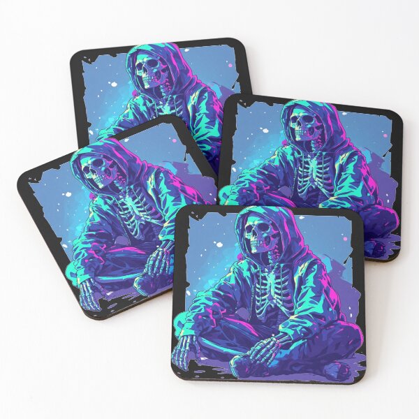 Item preview, Neon Skeleton Hoodie Cyberpunk Gothic Streetwear Art designed and sold by FusionCipher.