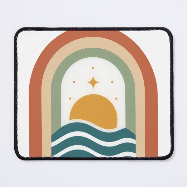 Item preview, Boho Rainbow Arch Ocean Sunset designed and sold by Zaya_art.