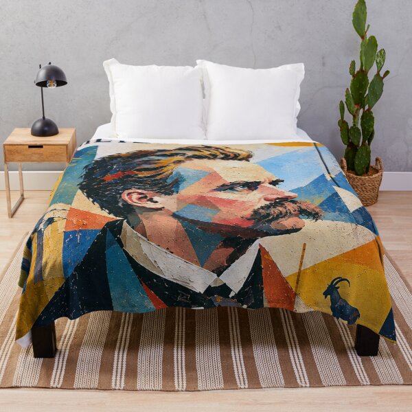 Item preview, Friedrich Nietzsche Modern Art Painting – Philosophy and Rebellion designed and sold by GalleryKauffeld.